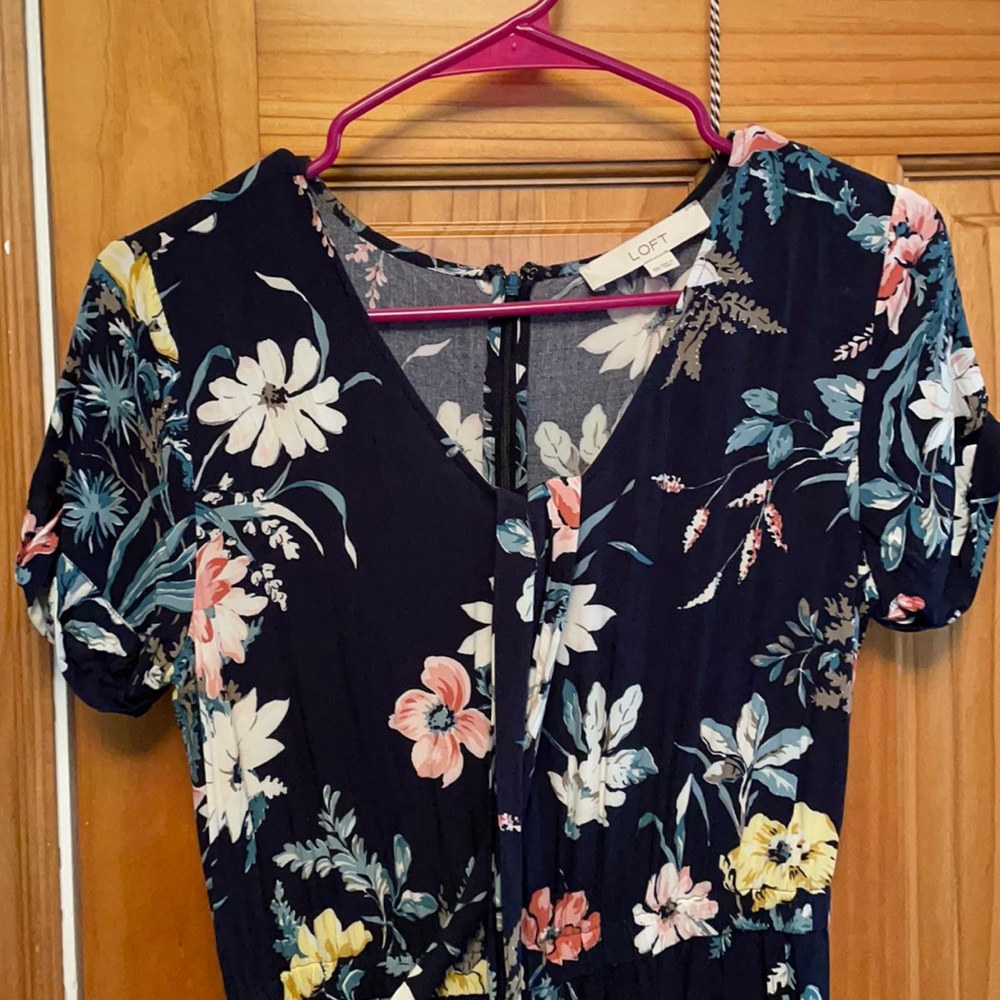 Loft floral jumpsuit